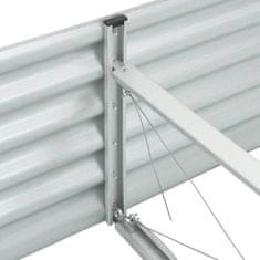 Vidaxl Visoka greda 400x80x44 cm pocinkano jeklo srebrna