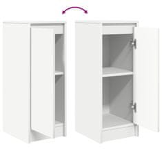 Vidaxl Komoda bela 29,5x34x76 cm inženirski les