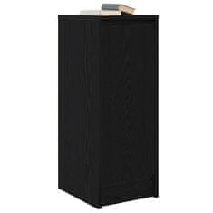 Vidaxl Komoda črni hrast 29,5x34x76 cm inženirski les