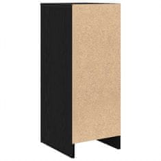 Vidaxl Komoda črni hrast 29,5x34x76 cm inženirski les
