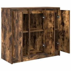 Vidaxl Komoda dimljeni hrast 85x34x76 cm inženirski les