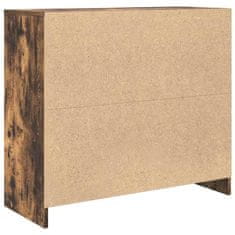 Vidaxl Komoda dimljeni hrast 85x34x76 cm inženirski les