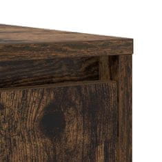 Vidaxl Komoda dimljeni hrast 85x34x76 cm inženirski les