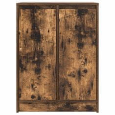 Vidaxl Komoda dimljeni hrast 57x34x76 cm inženirski les