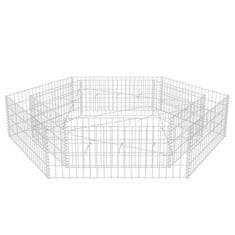 Vidaxl Šestkotna visoka greda gabion 200x173x40 cm