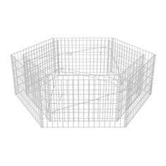 Vidaxl Šestkotna visoka greda gabion 160x140x50 cm