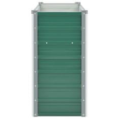 Vidaxl Visoka greda iz pocinkanega jekla 100x40x77 cm zelene barve