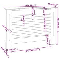 Vidaxl Pokrov za radiator 112x19x81,5 cm mediapan