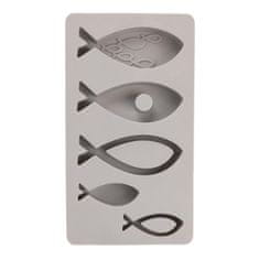 Rayher.	 Silikonski kalup Riba, 5 oblik