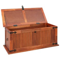 Vidaxl Skrinja za shranjevanje 90x45x40 cm trden akacijev les