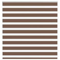 shumee vidaXL Zebra senčilo rjave 150x150 cm tkanina širina 145,9cm poliester