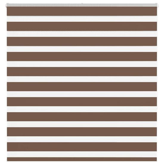 shumee vidaXL Zebra senčilo rjave 150x150 cm tkanina širina 145,9cm poliester