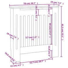 Vidaxl Pokrov za radiator MDF 78 cm
