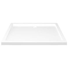 Vidaxl Pravokotna ABS tuš kad bela 80x90 cm