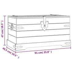 Vidaxl Skrinja za shranjevanje borovina Corona Range 91x49,5x47 cm