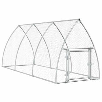 Vidaxl Kokošnjak srebrn 300x105x120 cm pocinkano jeklo