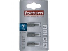 Fortum TORX konica, nastavljeno 3ks, T 10x25mm, S2