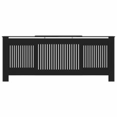 Vidaxl Pokrov za radiator črn inženirski les 205 cm