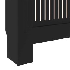 Vidaxl Pokrov za radiator črn inženirski les 205 cm