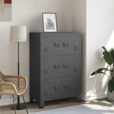 Vidaxl Industrijska omara antracit 75x40x115 cm kovinska