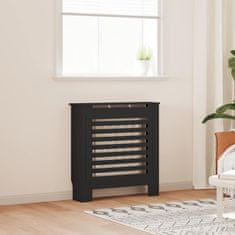 Vidaxl Pokrov za radiator MDF črn 78 cm