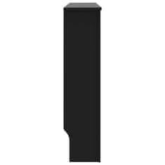 Vidaxl Pokrov za radiator črn 112x19x81,5 cm inženirski les