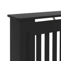 Vidaxl Pokrov za radiator črn 172x19x81,5 cm inženirski les