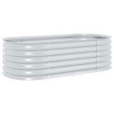 Vidaxl Visoka greda 160x80x44 cm pocinkano jeklo srebrna