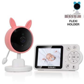 Evolveo Baby Monitor N3, otroški monitor, roza