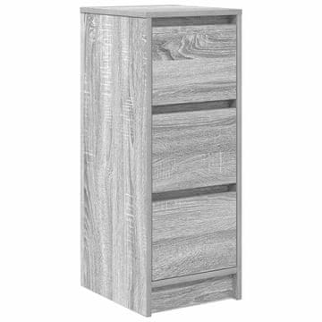 Vidaxl Komoda siva sonoma 29,5x34x76 cm inženirski les