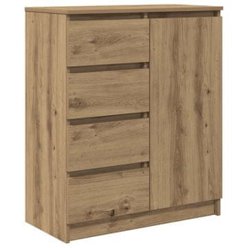 Vidaxl Komoda s predali artisan hrast 71x35x84 cm inženirski les