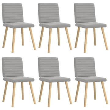 Vidaxl Jedilni stoli 6 kosov Cloud Grey Fabric