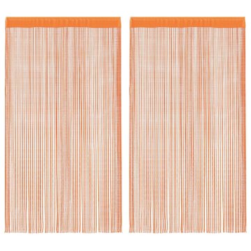 Vidaxl Vrvne zavese 2 kosa oranžne 100x250 cm
