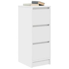 Vidaxl Komoda bela 29,5x34x76 cm inženirski les