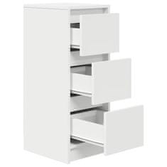 Vidaxl Komoda bela 29,5x34x76 cm inženirski les