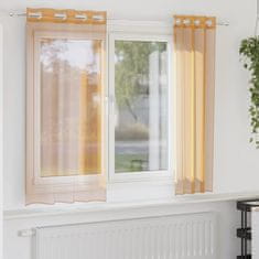 shumee vidaXL Voile zavese z vponkami 2 kosa oranžna 140x140 cm