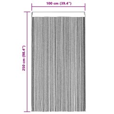 Vidaxl Zavese iz nitk 2 kosa 100x250 cm svetlo sive barve