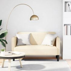 Vidaxl Loveseat kavč krem 109 cm velur tkanina
