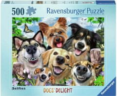 Ravensburger Pes selfie puzzle 500 kosov