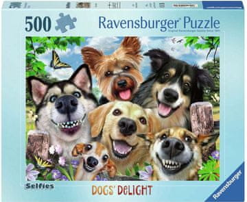 Ravensburger Pes selfie puzzle 500 kosov