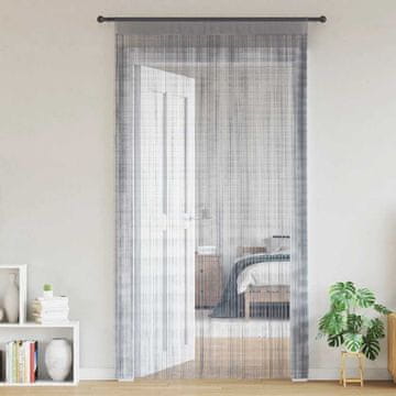 shumee vidaXL Zavese iz nitk 2 kosa 100x250 cm svetlo sive barve