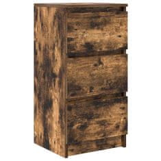 Vidaxl Komoda dimljeni hrast 37,5x35x76 cm inženirski les
