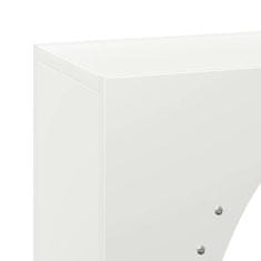 Vidaxl Stojalo za drva belo 50x23x100 cm hladno valjano jeklo