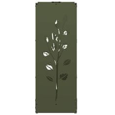 Vidaxl Stojalo za drva olivno zelena 40x30x80 cm hladno valjano jeklo