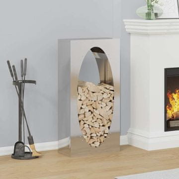 shumee vidaXL Stojalo za drva 50x23x100 cm nerjaveče jeklo