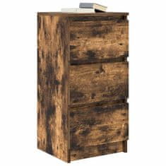 Vidaxl Komoda dimljeni hrast 37,5x35x76 cm inženirski les