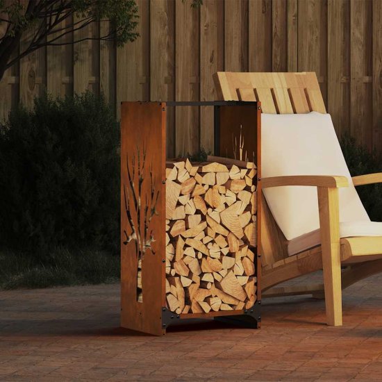 shumee vidaXL Stojalo za drva 40x30x80 cm vremensko odporno jeklo