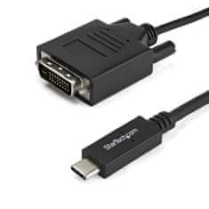 DELL StarTech.com 2m USB-C na DVI kabel - 1920 x 1200 - Črn, Plug and Play, visoka kakovost prenosa slik