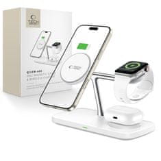 Tech-protect A45 MagSafe brezžični polnilnik za mobitel / Apple Watch / AirPods 15W, bela