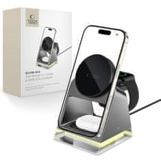 Tech-protect A43 MagSafe brezžični polnilnik za mobitel / Apple Watch / AirPods 15W, črna